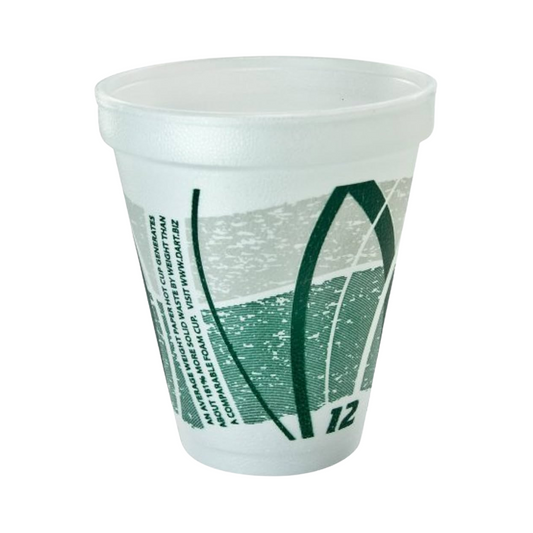 Dart® Impulse® Foam Cups – 12 oz, Color Coded