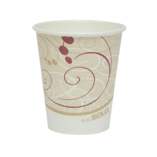 Solo® Symphony™ Single Poly Paper Hot Cups – 6 oz, 8 oz, 16 oz