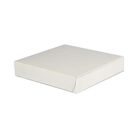 Southern Champion® White Pizza Box – 8" x 8" x 1 1/2", Lock Corner