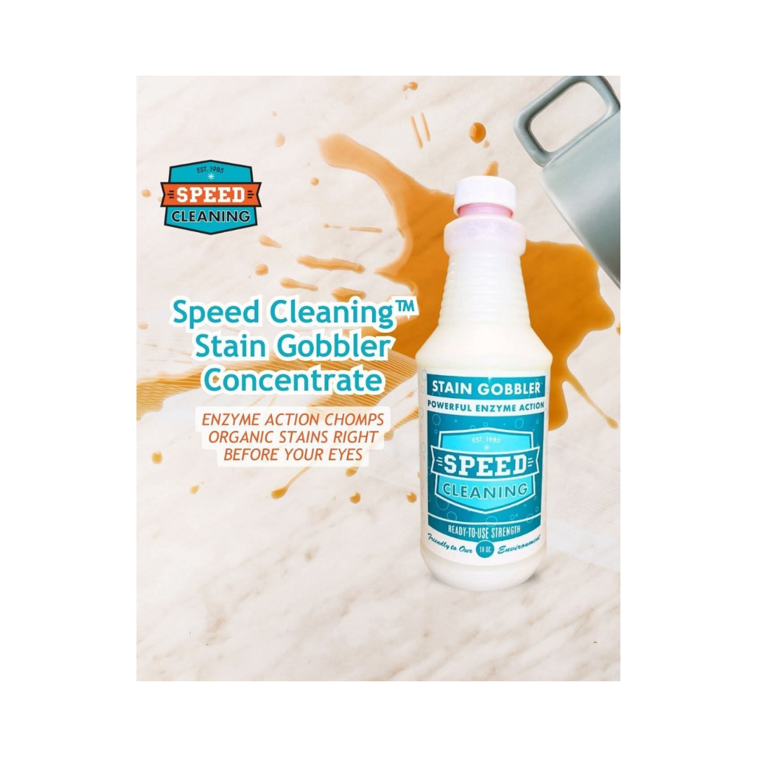 Speed Cleaning™ Stain Gobbler Enzyme Cleaner Concentrate – 16 oz with Mixing Bottle and Sprayer