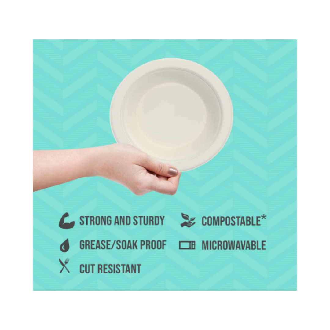 Bare® by Solo® Eco-Forward® Sugarcane Bowl – 12 oz, Ivory