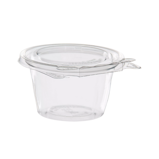 Dart® SafeSeal™ Tamper Resistant Snack Cup w/Flat Lid – 8 oz, Clear