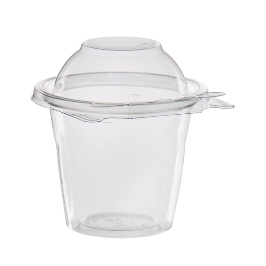 Dart® SafeSeal™ Tamper Resistant Snack Cup w/Dome Lid – 12 oz, Clear