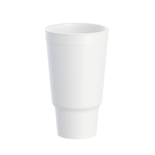 Dart® J Cup® EPS Insulated Pedestal Foam Cups – 32 oz & 44 oz, White