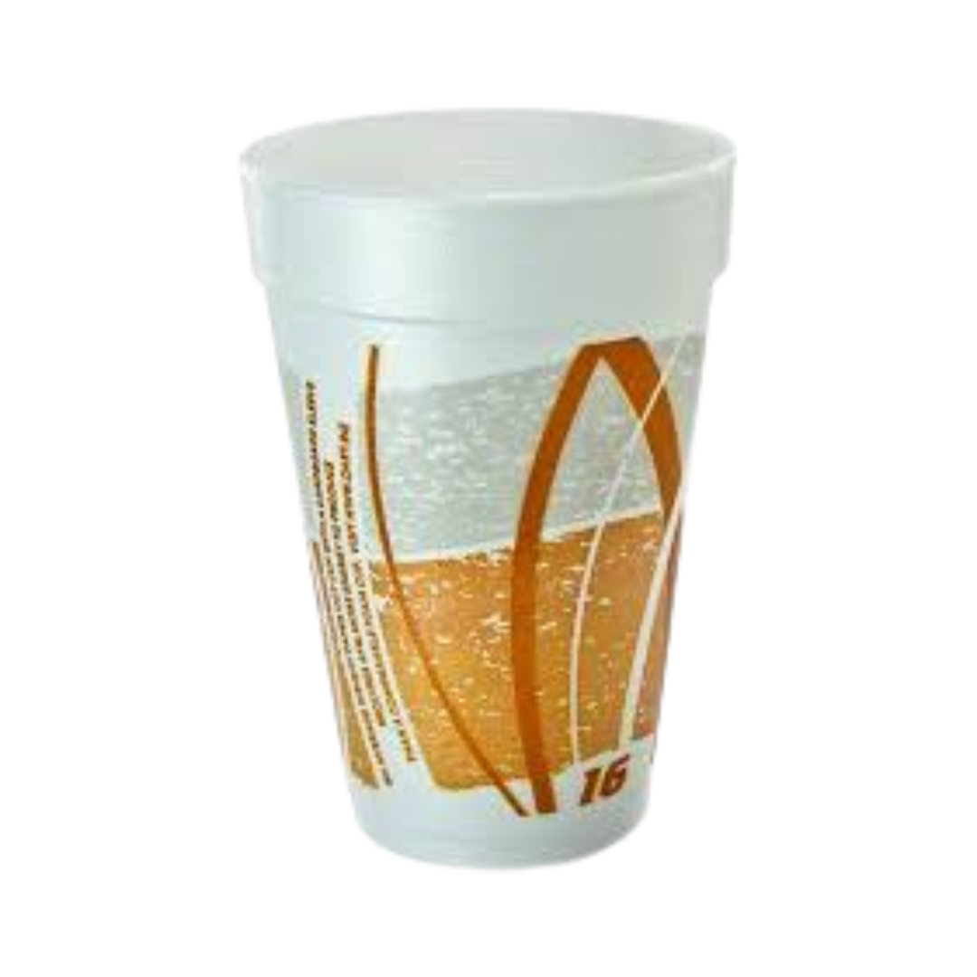 Dart® Impulse® Foam Cups – Color-Coded Sizes for Hot & Cold Drinks, 8 oz to 44 oz