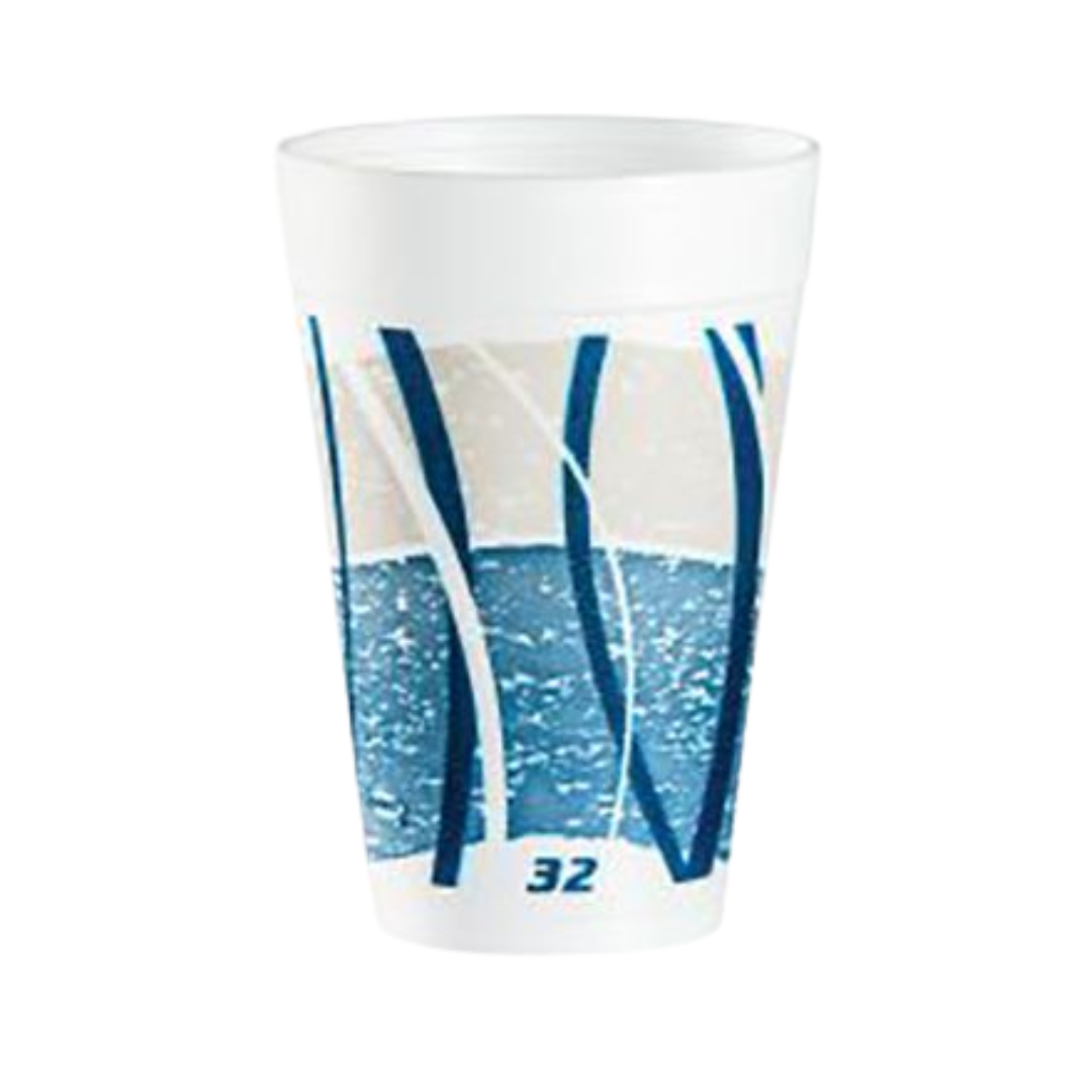 Dart® Impulse® Foam Cups – Color-Coded Sizes for Hot & Cold Drinks, 8 oz to 44 oz