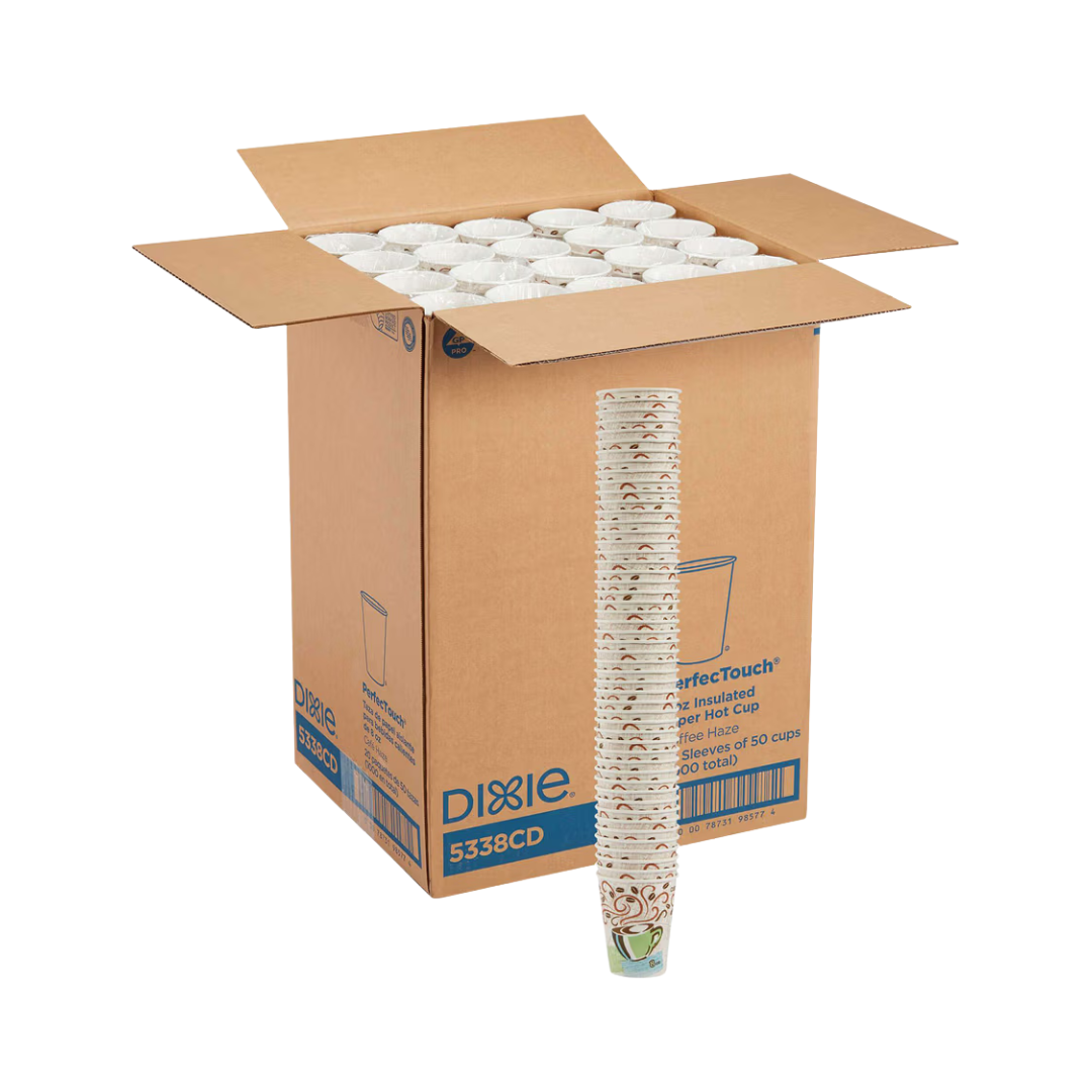 Dixie® PerfecTouch™ Coffee Haze Paper Hot Cup – 8 oz
