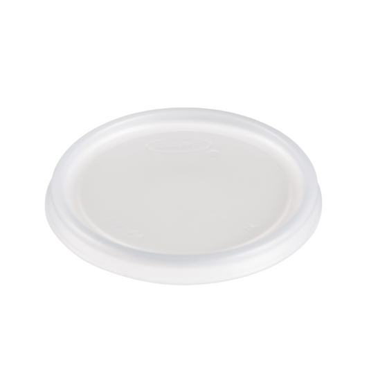 Dart® 6 oz. HIPS Plastic Non-Vented  Lid –  Translucent