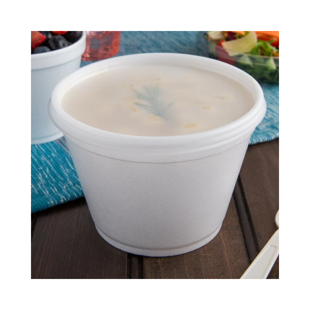 Dart® HIPS Vented  Lid For 32 oz. Foam Cups & Containers - Translucent