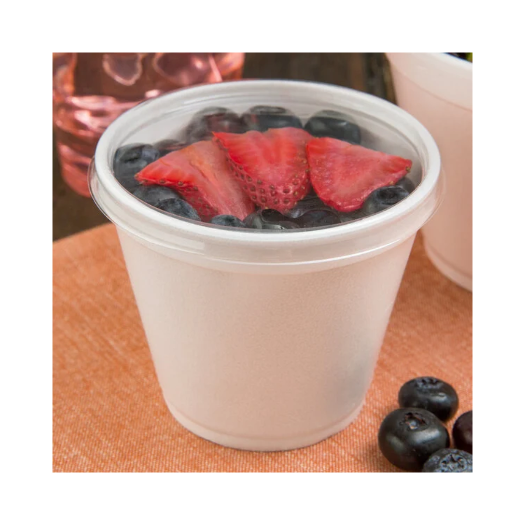 Dart® 12 oz. OPS Non-Vented  Lid – Clear