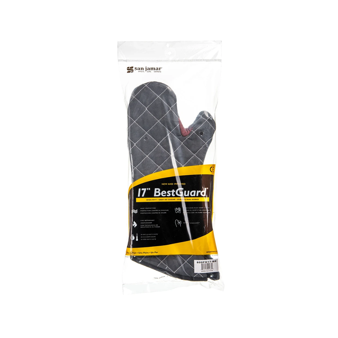 BVT BestGuard™ Oven Mitts – 17", Black & Tan