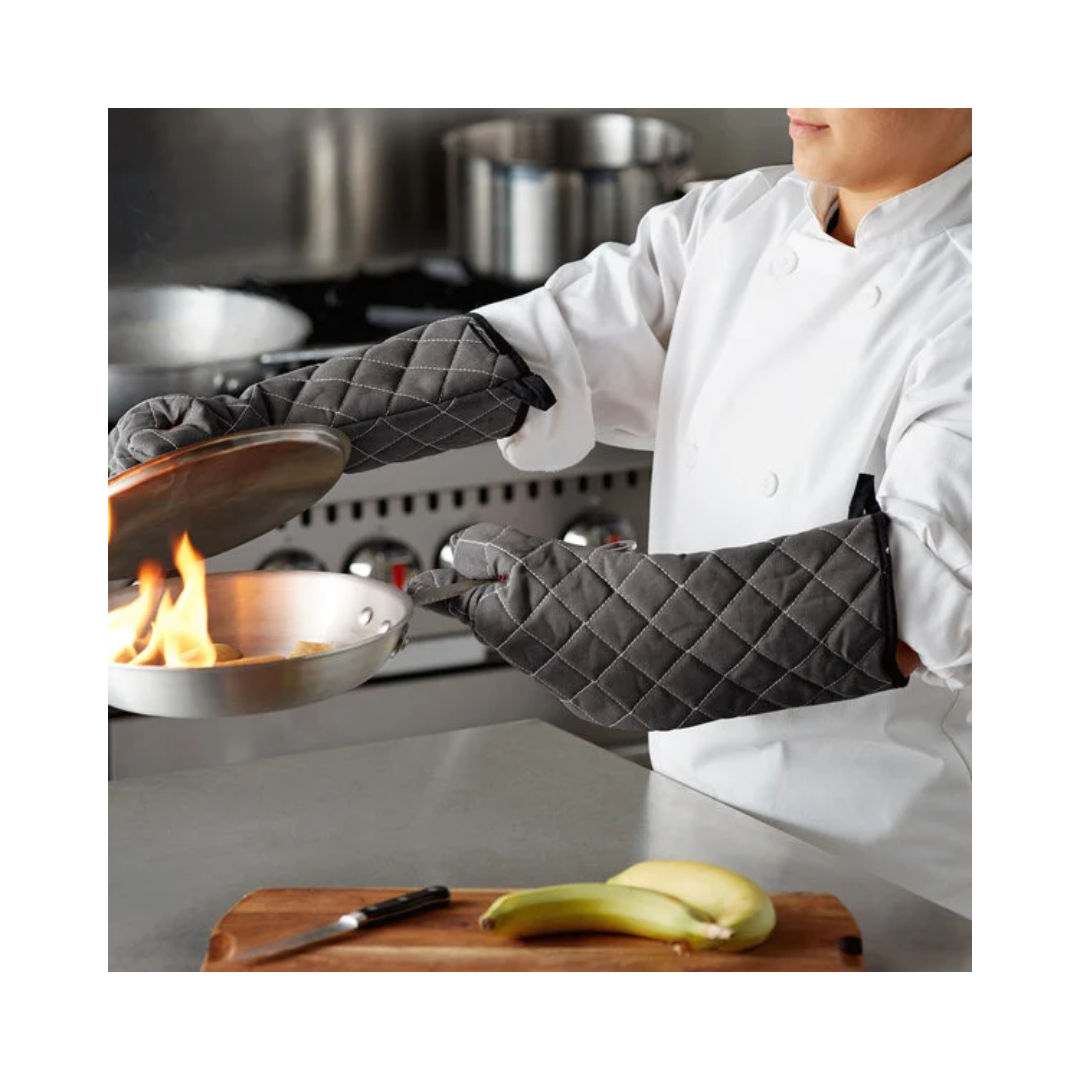 BVT BestGuard™ Oven Mitts – 17", Black & Tan
