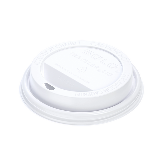 Solo® Traveler® Lid For 10/12/16/20/24 oz. Paper Hot Cups  – White