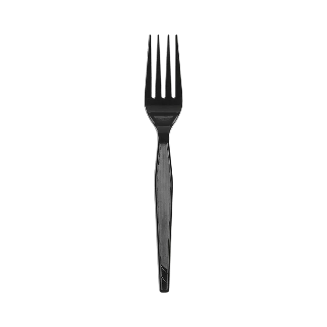 Dixie® Heavyweight Polystyrene Fork – Black, 7 1/8"