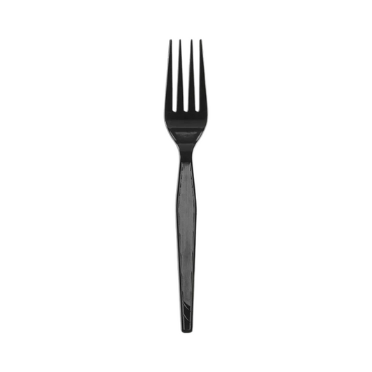 Dixie® Heavyweight Polystyrene Fork – Black, 7 1/8"