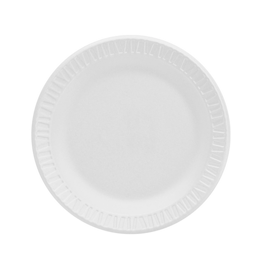 Dart® Concorde® XPS Non-Laminated Foam Plates – White, 6" to 10¼", Standard & 3-Compartment
