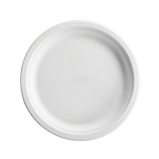 Chinet® Classic White™ Molded Fiber Round Plates – 10 1/2", Premium Strength