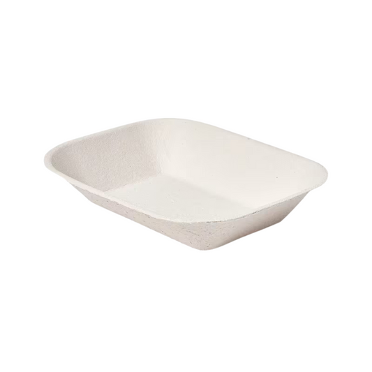 Huhtamaki® Savaday® No. 300 Molded Fiber Tray – 7" × 9" × 2¼", Compostable
