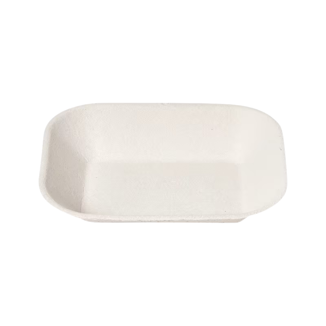 Huhtamaki® Savaday® No. 300 Molded Fiber Tray – 7" × 9" × 2¼", Compostable