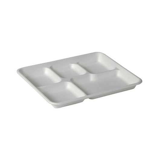 Empress™ 5 Compartment White School Tray