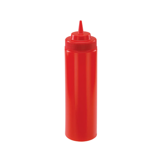 Winco® Wide-Mouth Squeeze Bottles – 24 oz, Red
