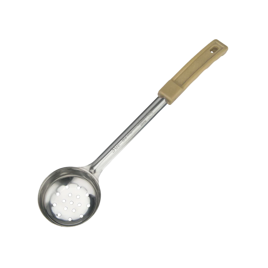 Winco® 1 Piece Stainless Steel Portioners – Solid & Perforated, Color-Coded, 1 oz. to 8 oz.