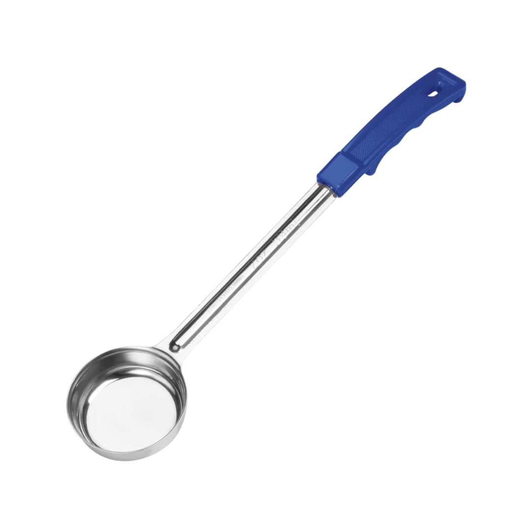 Winco® 1 Piece Stainless Steel Portioners – Solid & Perforated, Color-Coded, 1 oz. to 8 oz.