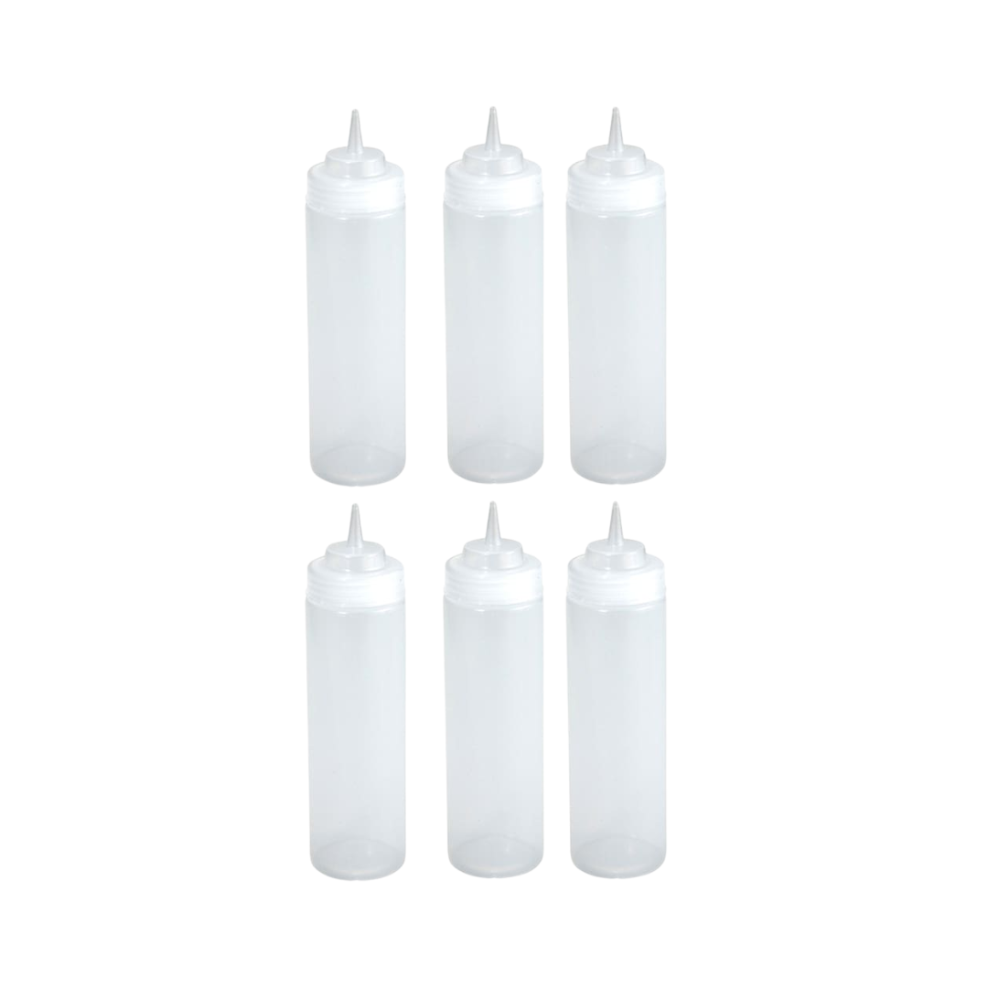 Winco® Wide-Mouth Squeeze Bottles – 16 oz, Clear