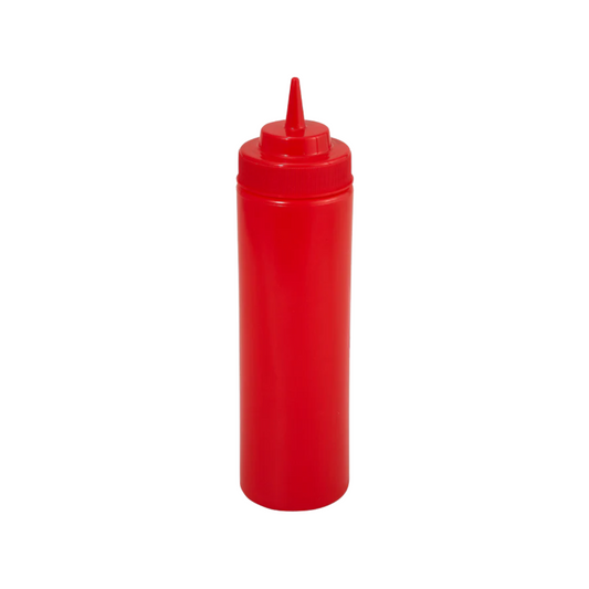 Winco® Wide-Mouth Squeeze Bottles – 16 oz, Red