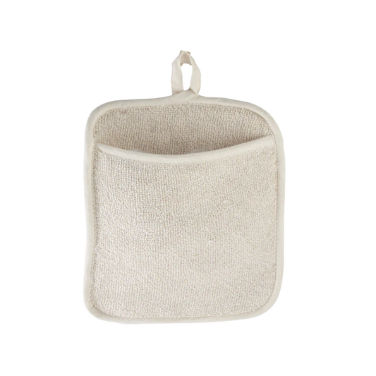 Winco® Ivory Terrycloth Pot Holder w/ Pocket – 8.5" x 9.5"