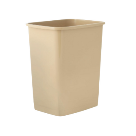 Continental® UL Classified Rectangular Wastebaskets – Fire-Resistant, Sand, 14 Qt & 27 5/8 Qt
