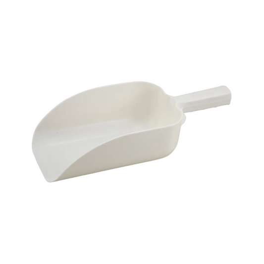 Winco® Polypropylene Flat Bottom Scoop – 64 oz., White