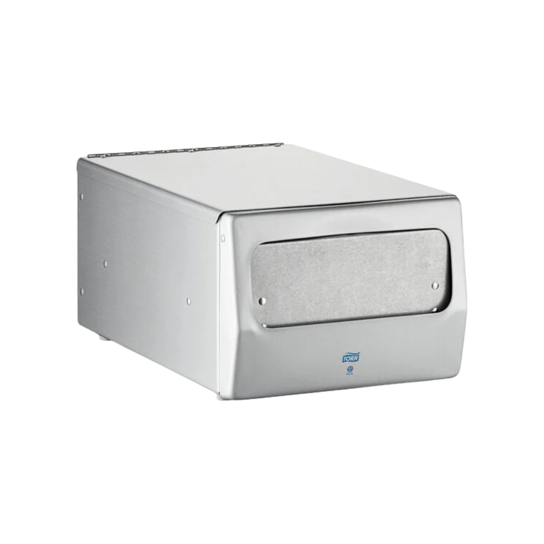 Tork® Napkin Cabinet Dispenser – Brushed Steel, N7 System, 11.8" × 7.6" × 5.6"