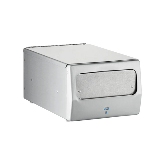 Tork® Napkin Cabinet Dispenser – Brushed Steel, N7 System, 11.8" × 7.6" × 5.6"