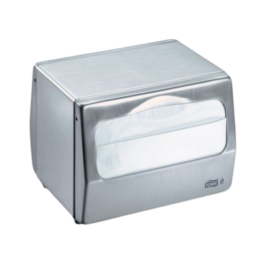 Tork® Napkin Table Dispenser – Brushed Steel, N7 System, 6.3" × 7.5" × 5.6"