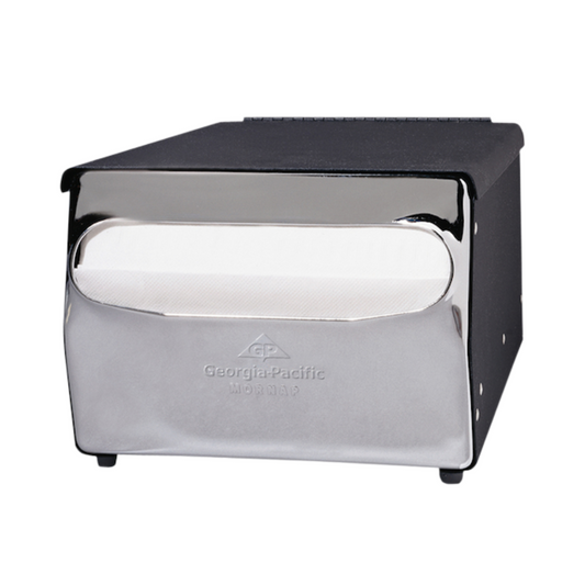 GP Pro™ Dixie® Countertop Full Fold Napkin Dispenser – Black & Chrome, Holds 350 Napkins