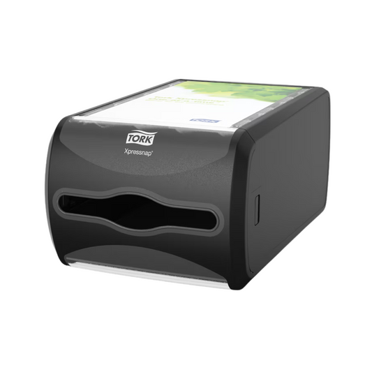 Tork® Xpressnap® Signature Counter Napkin Dispenser – Black, N4 System, Holds 500 Napkins
