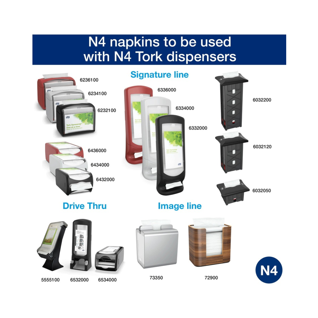 Tork® Xpressnap® Universal Interfold Dispenser Napkin – 8.5" x 13", Natural, N4 System – 6,000 Napkins