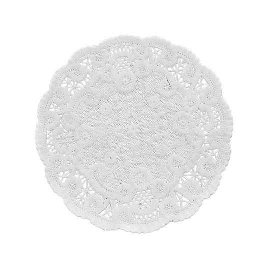 Smith-Lee® French Lace Design Doily – 8" White Paper