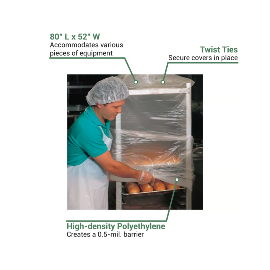 LK® High Density Bun Pan Rack Cover On A Roll – 52" x 80", Gauge .0006