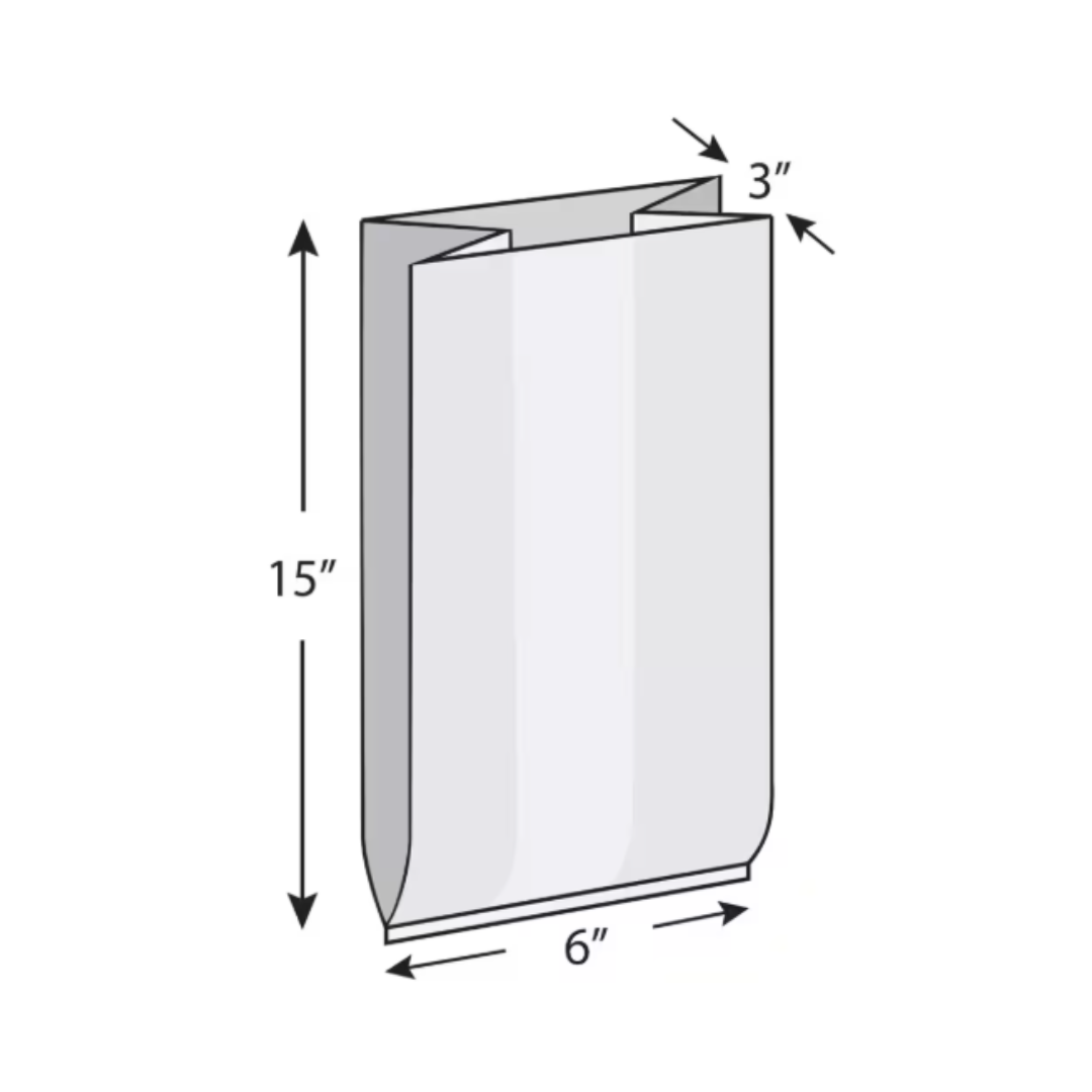 LK® Side Gusset Bag – 6 x 3 x 15, .001 Gauge