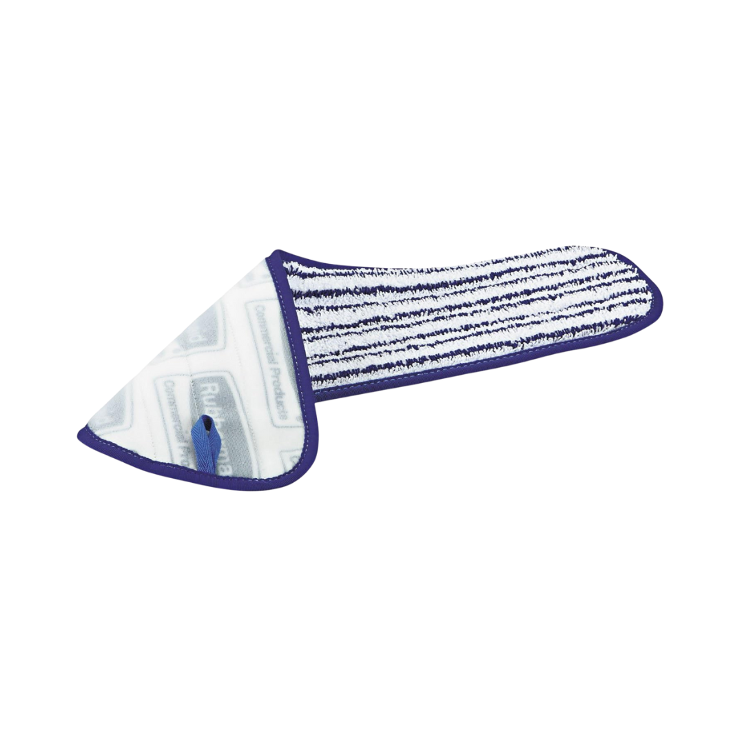 Rubbermaid® Microfiber Finish Pad – 5.5" x 18", Blue/White