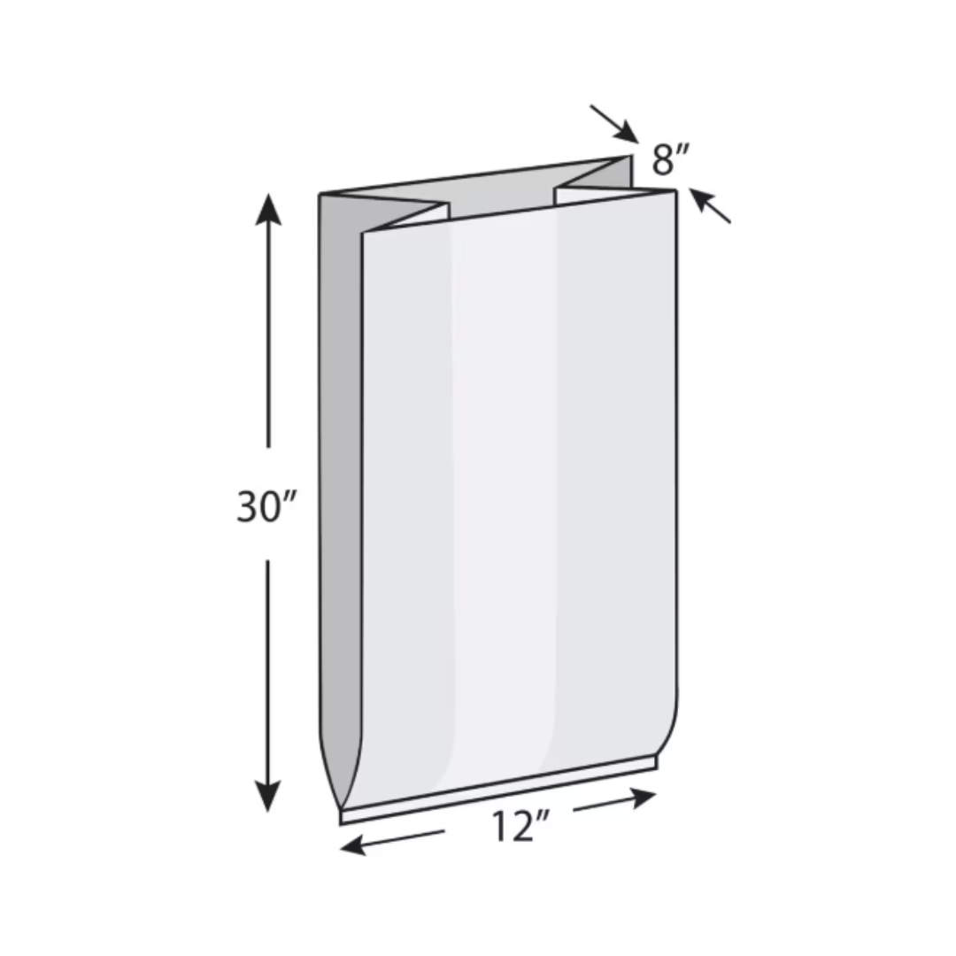 LK® Side Gusset Bag – 12 x 8 x 30, .001 Gauge