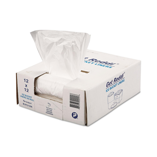 Inteplast® Ice Bucket Liners – 3 Qt., 12" x 12", 0.24 mil