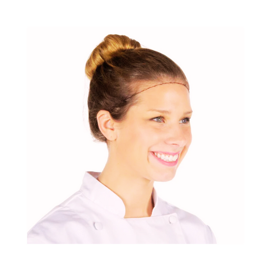 Royal® Lightweight Latex Free Hairnet – 28", Dark Brown