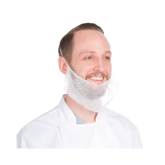 Royal® Beard Protector – White Nylon, Disposable