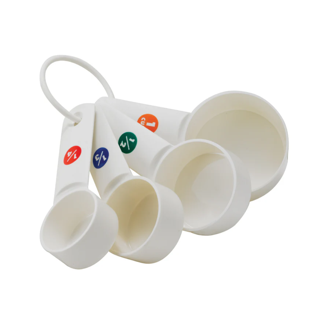 Winco® Stainless Steel Measuring Cup Set – 4-Piece, 1/4 to 1 Cup