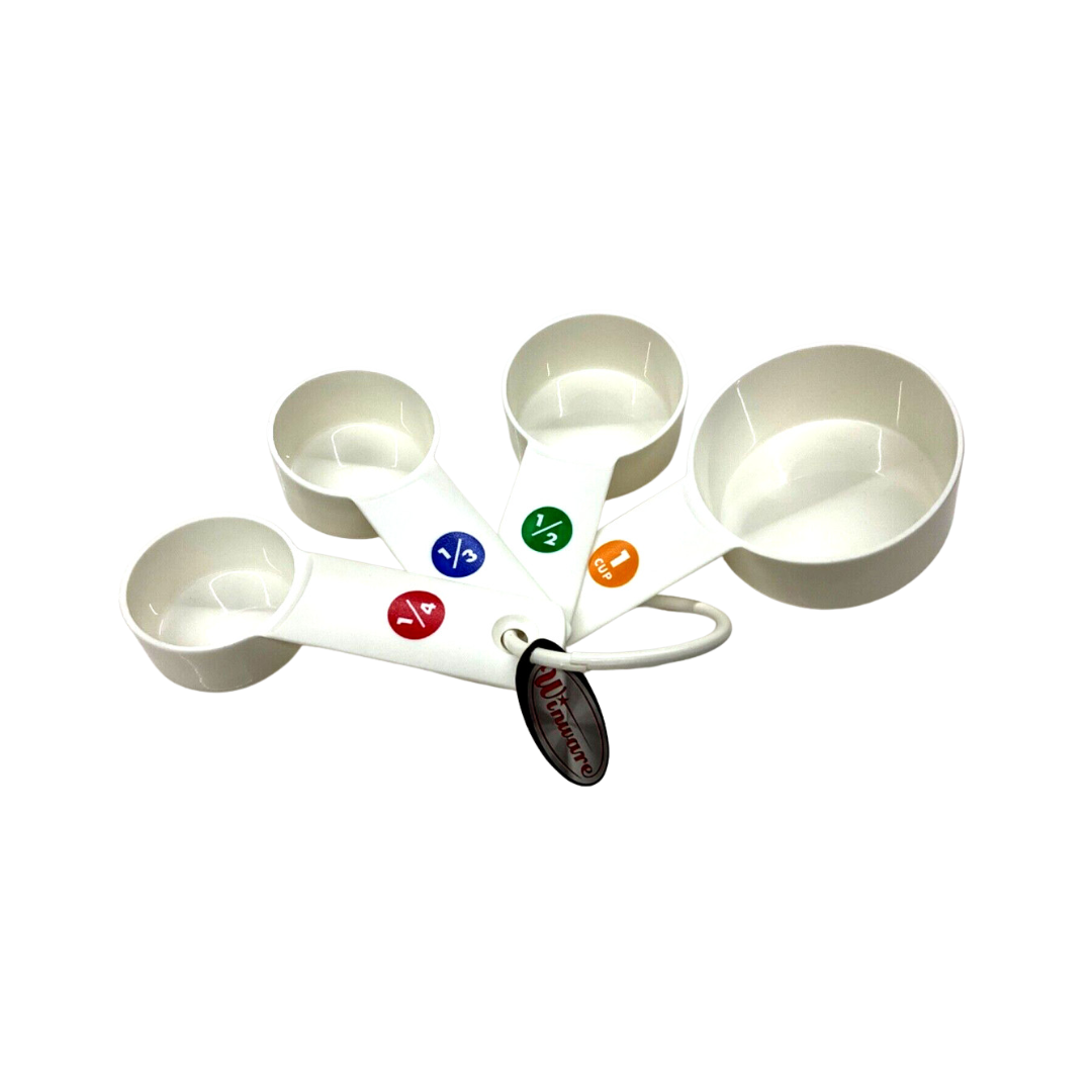 Winco® Stainless Steel Measuring Cup Set – 4-Piece, 1/4 to 1 Cup