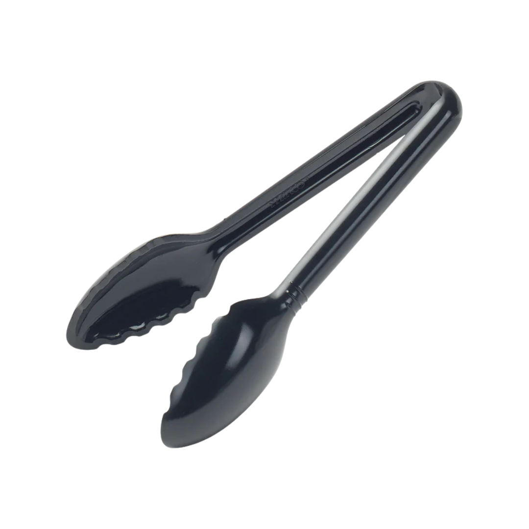 Winco® Curv™ Serving Tongs – 6", 9", Black