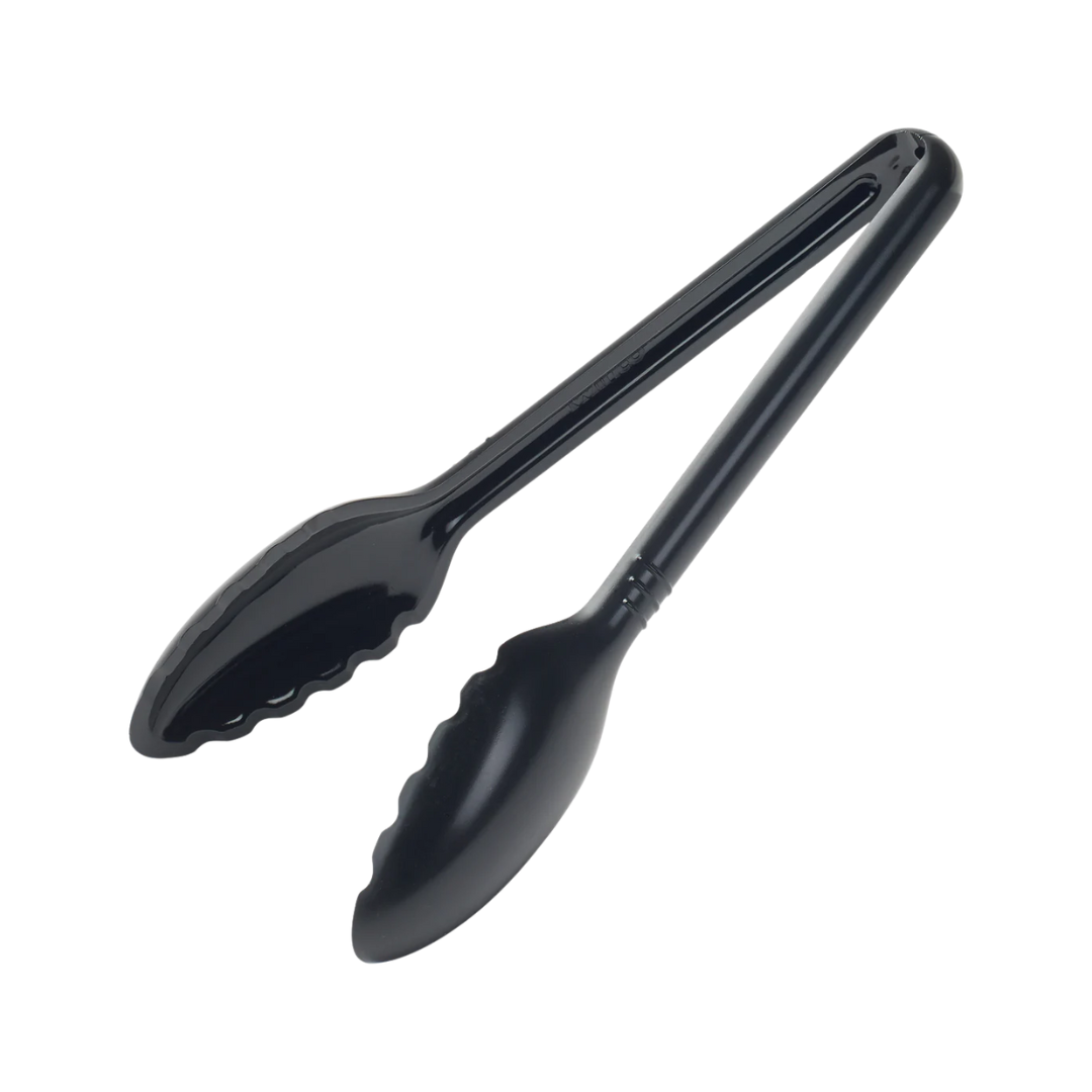 Winco® Curv™ Serving Tongs – 6", 9", Black